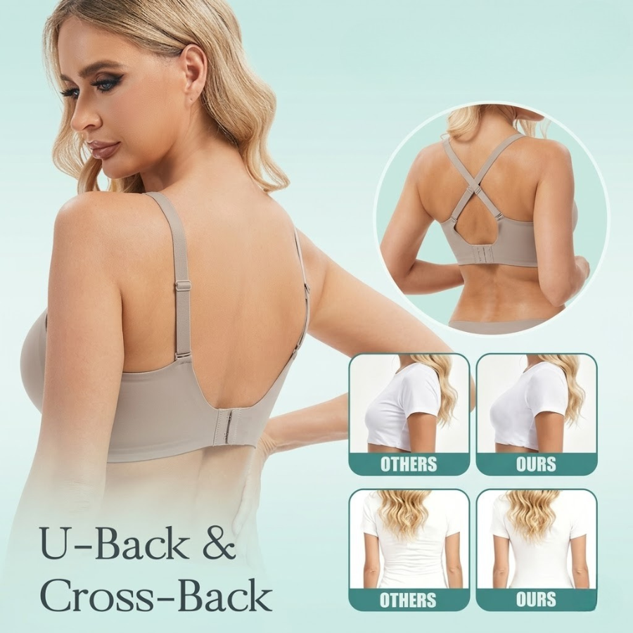 Serivena Vela Seamless Wireless Lift Bra — bezešvá bezdrátová podprsenka s nadzvednutím a hladkou pohodlnou oporou - Desfino