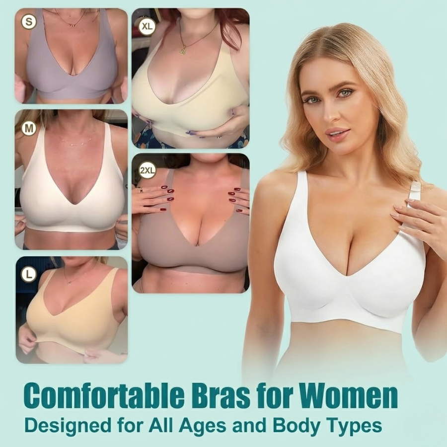 Serivena Vela Seamless Wireless Lift Bra — bezešvá bezdrátová podprsenka s nadzvednutím a hladkou pohodlnou oporou - Desfino