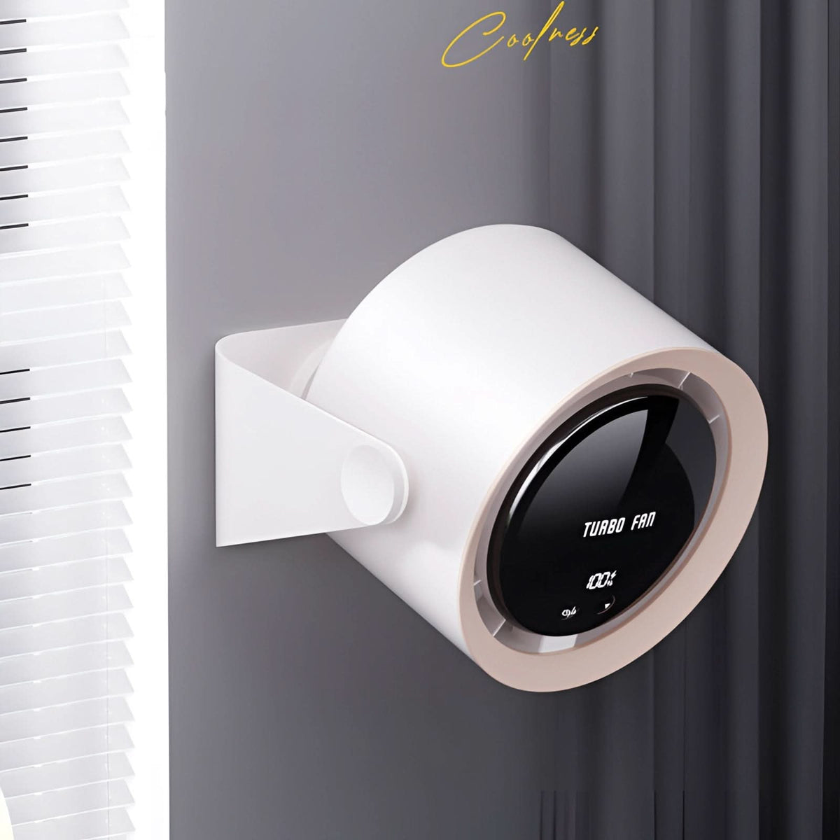 Turbo Blade-Free Fan with LED Display Quiet Cooling