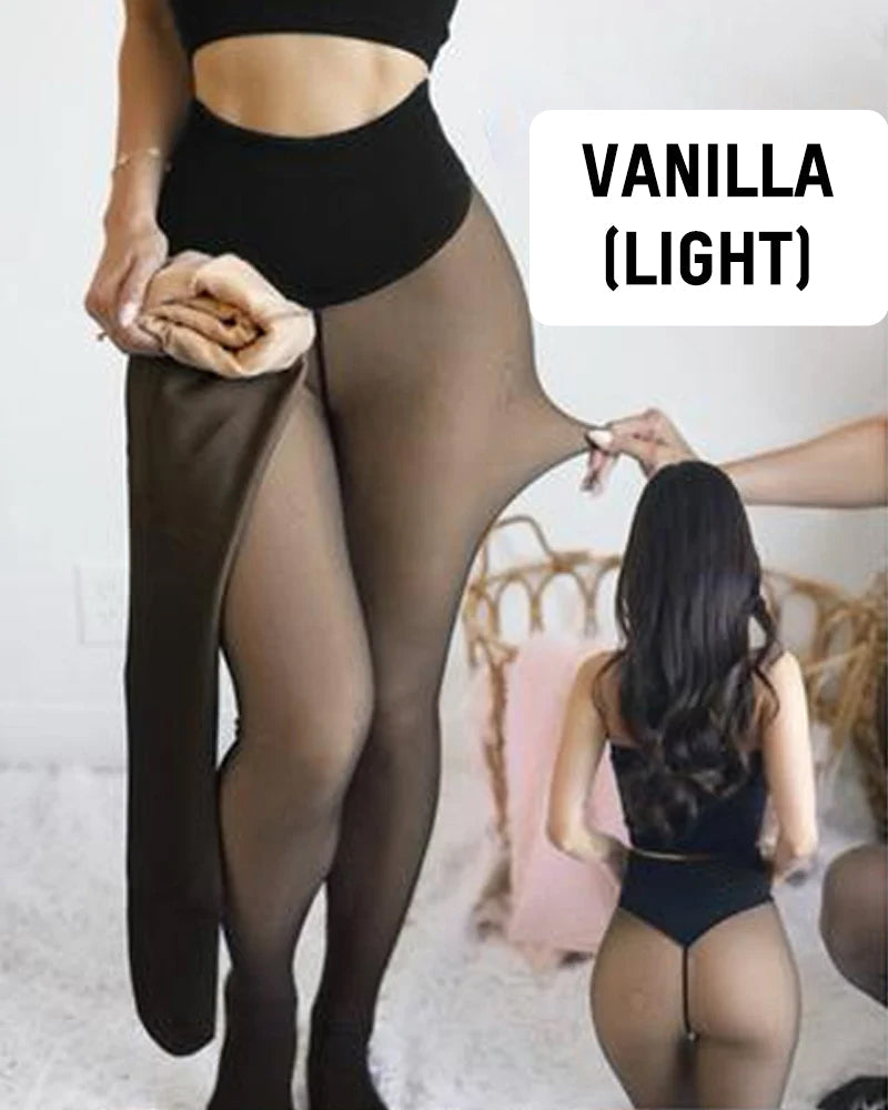 Single-Seam Fleece Shaping Leggings Snatched Compression Waistband
