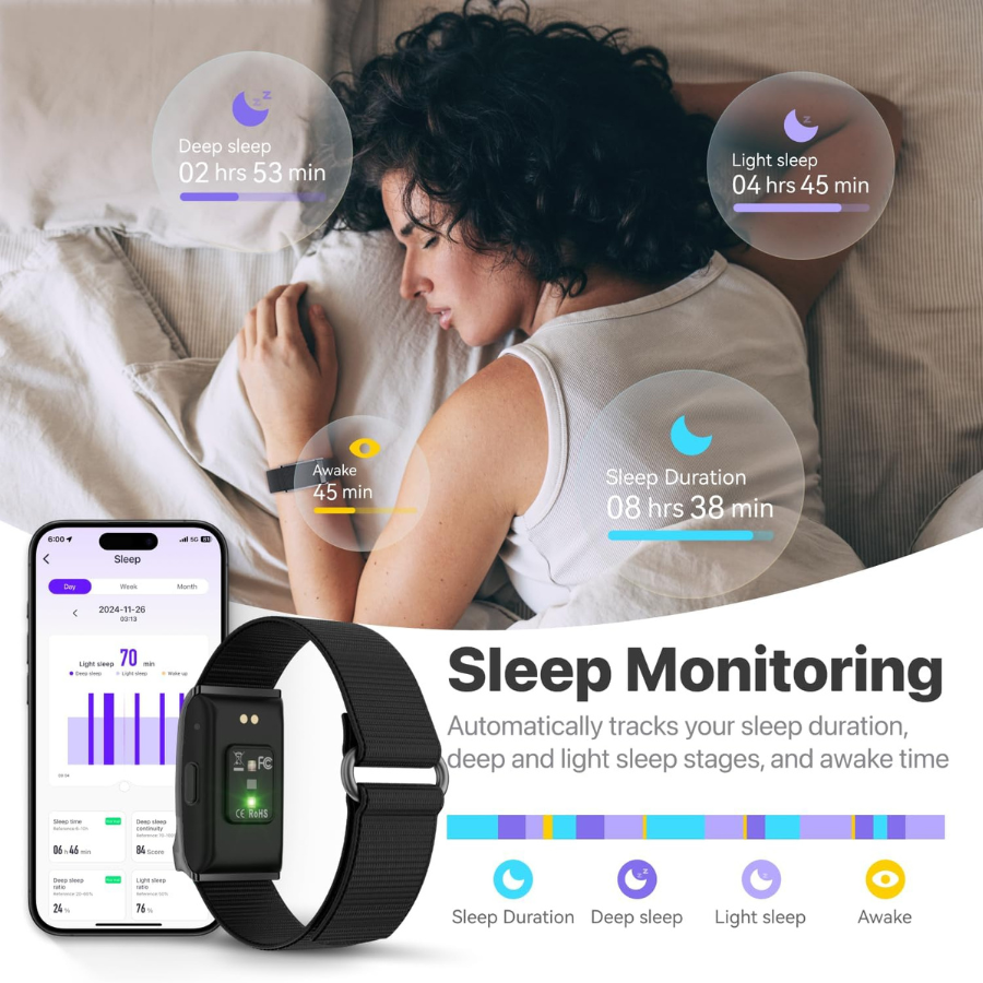 سوار VitalCheck للصحة الهادئة — تصميم نحيف وصامت