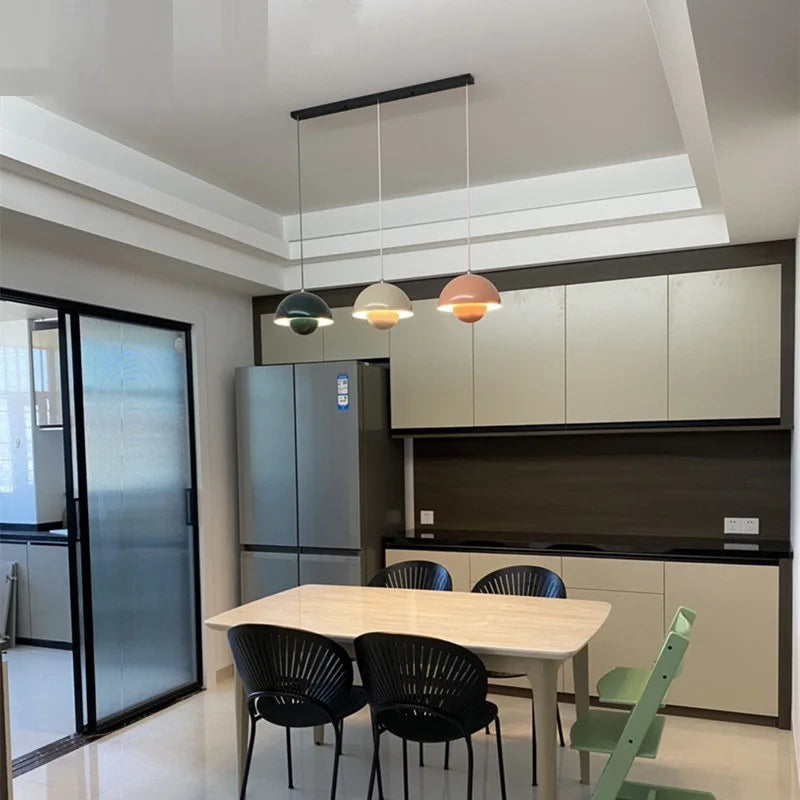 Suspension LyraLine — métal/verre/pierre, 5–10W, E27 CA, 90–260V - Desfino