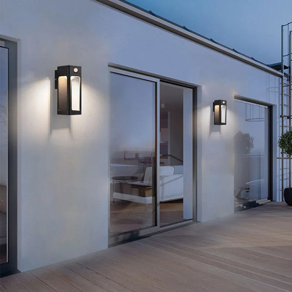 Aureto geometrisk utomhusvägglampa - modern, vattentät IP65 | Desfino