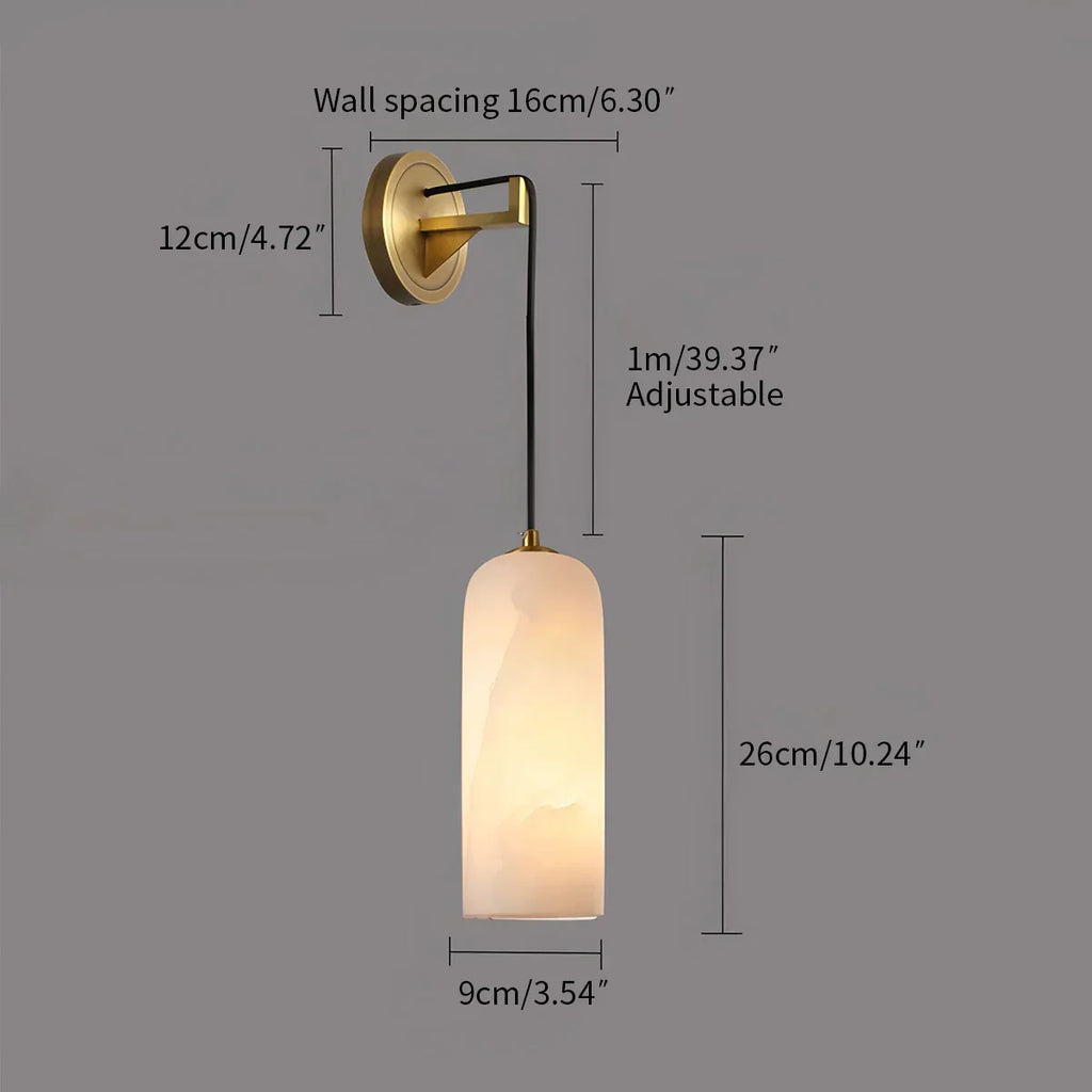 Modern All Copper Spanish Alabaster Pendant Light | Desfino