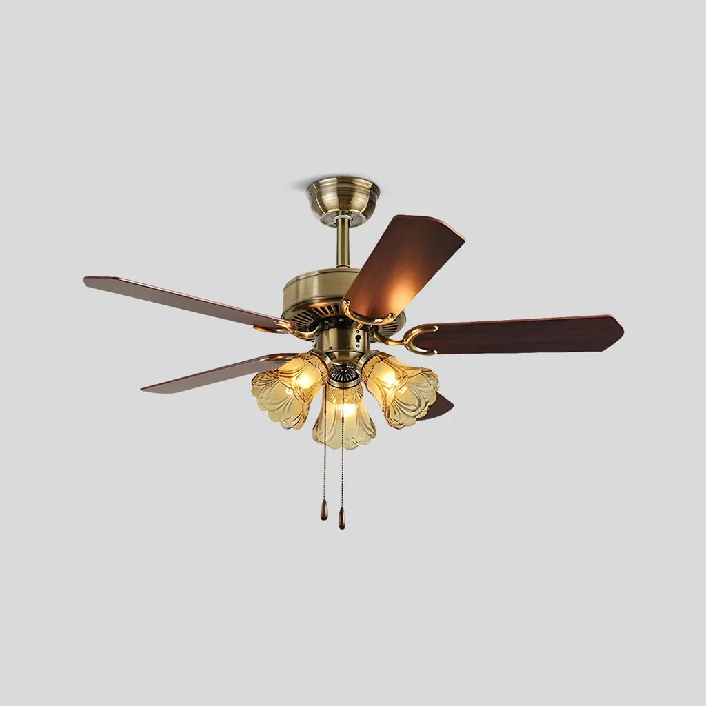 Vintage-Deckenventilator mit Licht für das Esszimmer | Desfino