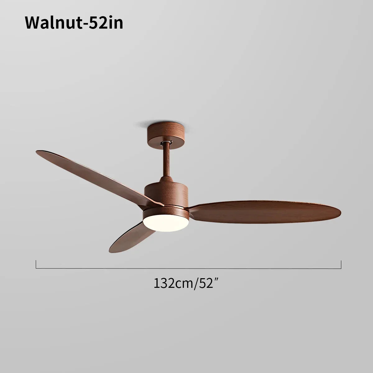 Deckenventilator mit 3 Flügeln und Licht fürs Schlafzimmer | Desfino