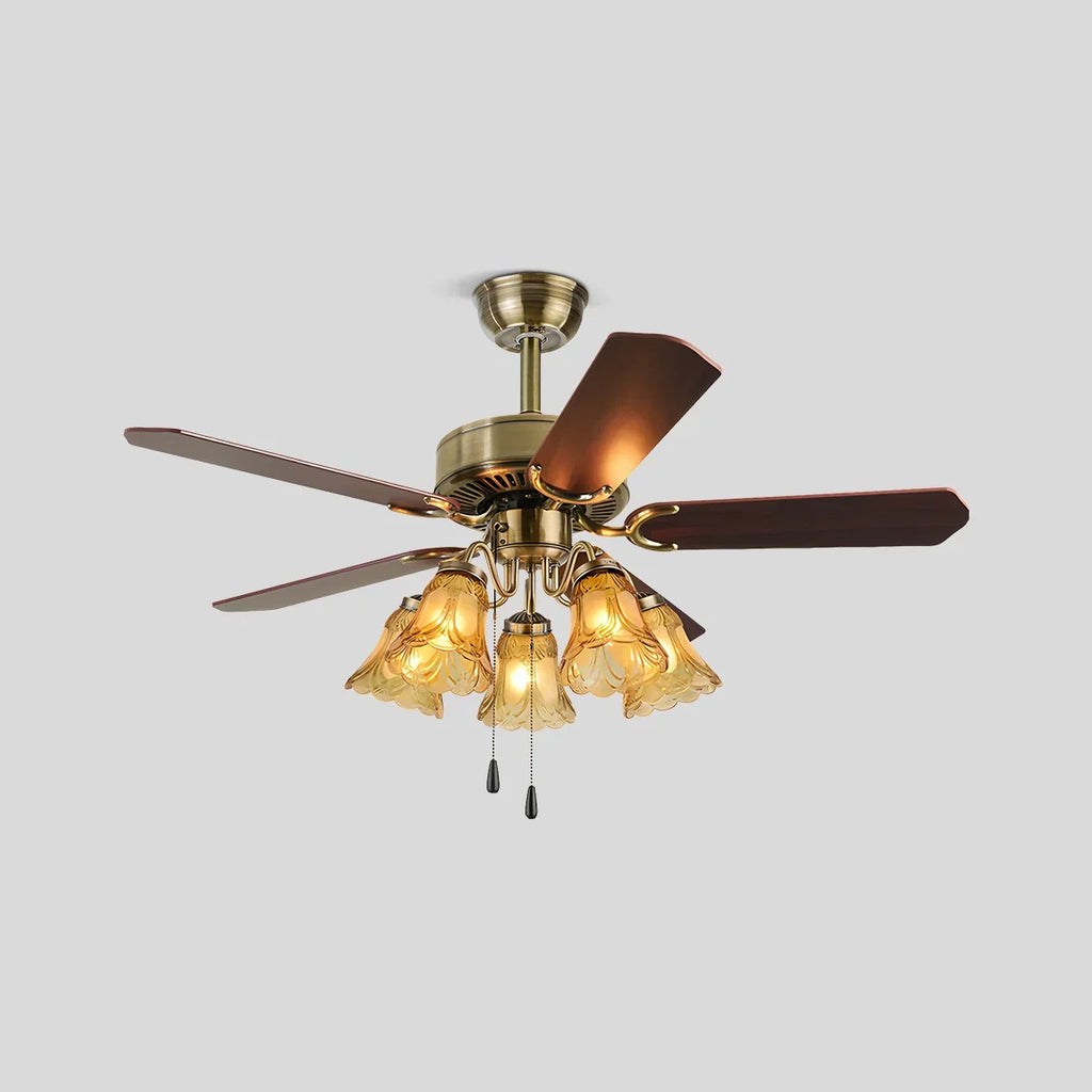 Vintage-Deckenventilator mit Licht für das Esszimmer | Desfino