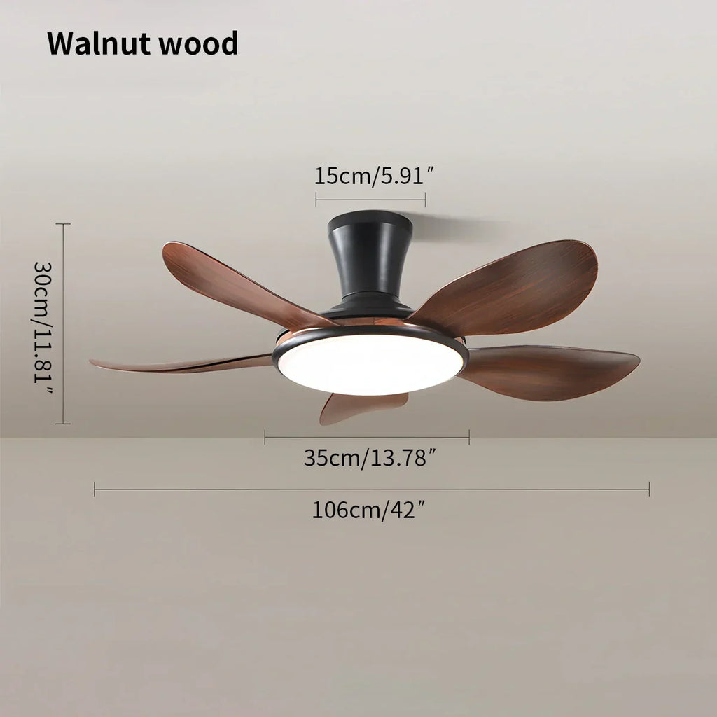 Leiser LED-Deckenventilator mit Fernbedienung und Licht | Desfino