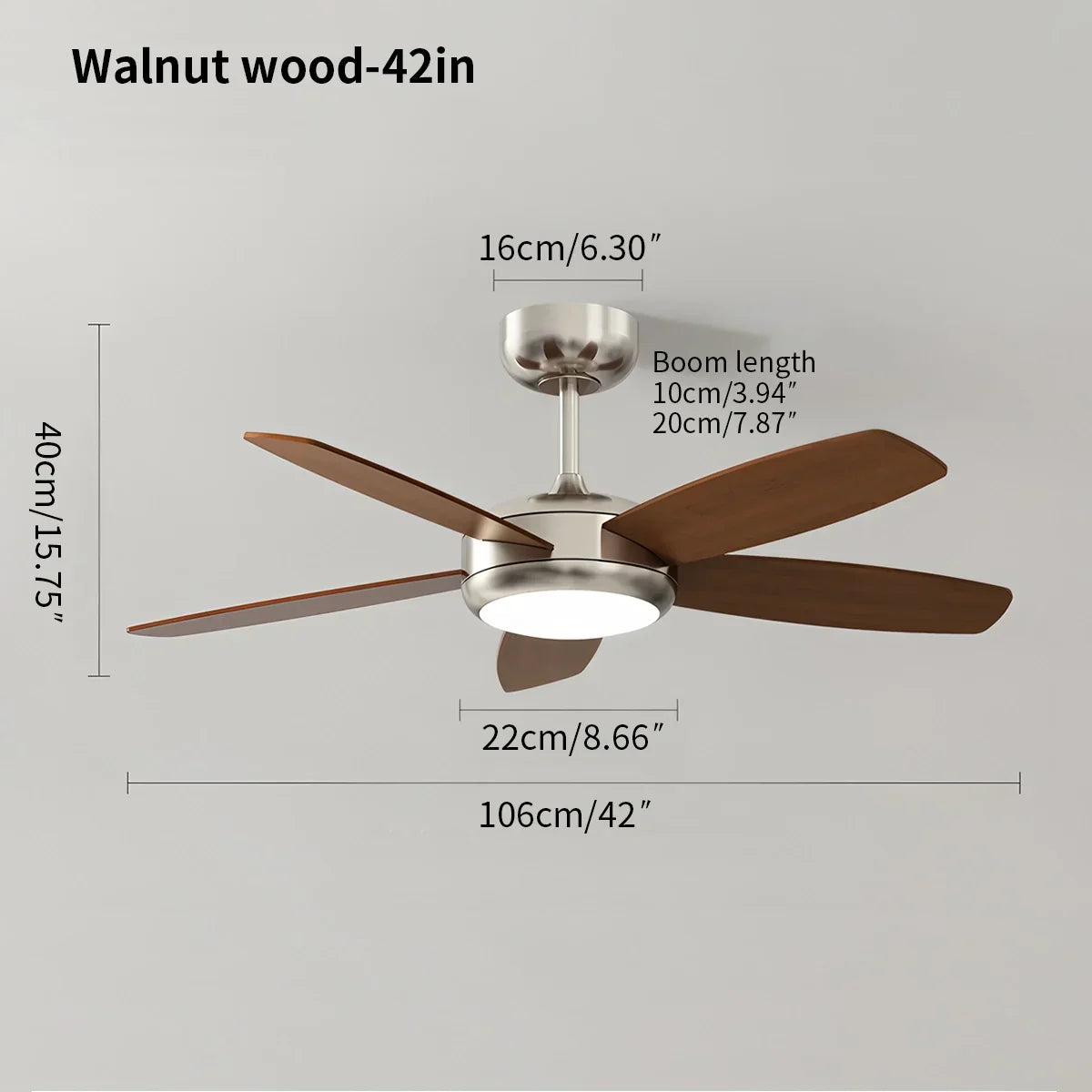 Retro American Style 5-blade Ceiling Fan Light | Desfino