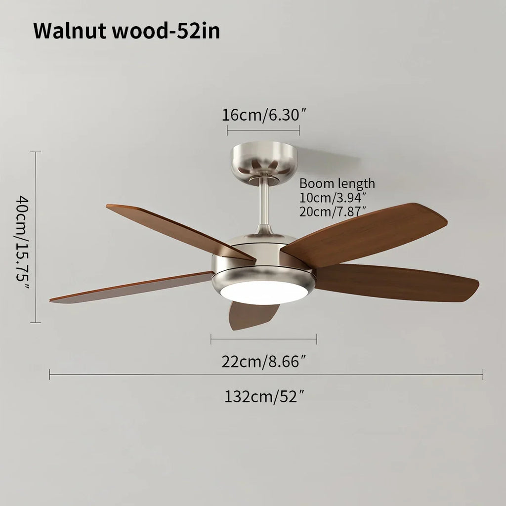 Retro American Style 5-blade Ceiling Fan Light | Desfino
