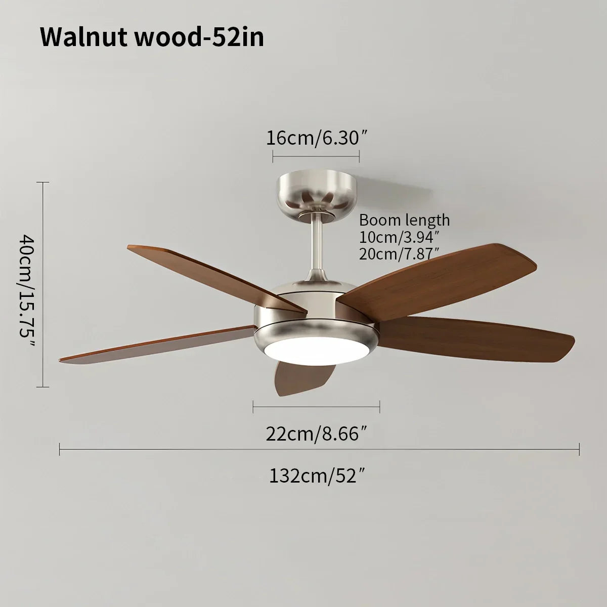 Retro American Style 5-blade Ceiling Fan Light | Desfino