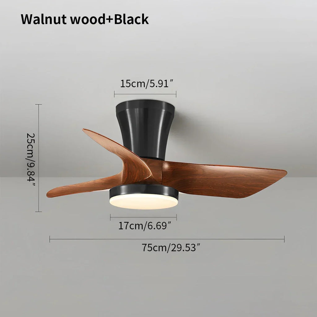 Nordic LED Ceiling Fan with Light for Living Room | Desfino