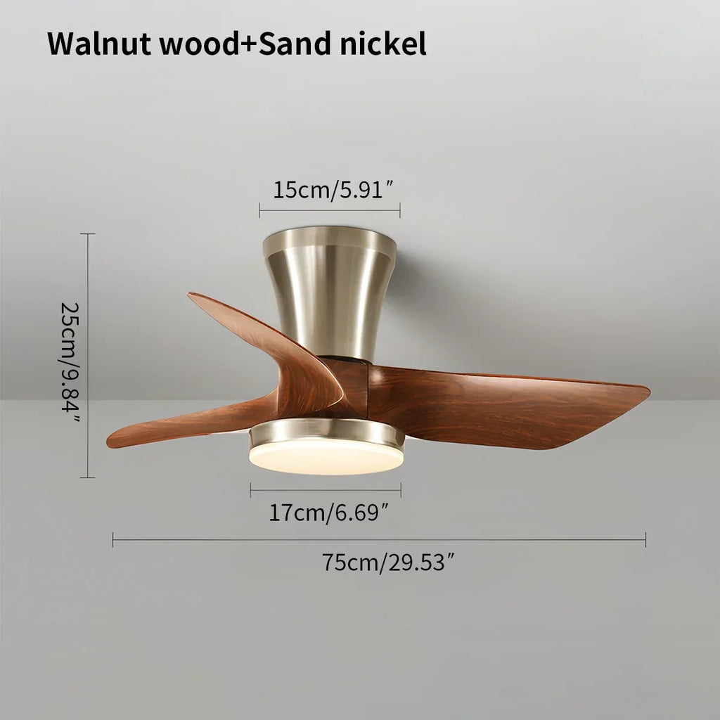 Nordic LED Ceiling Fan with Light for Living Room | Desfino