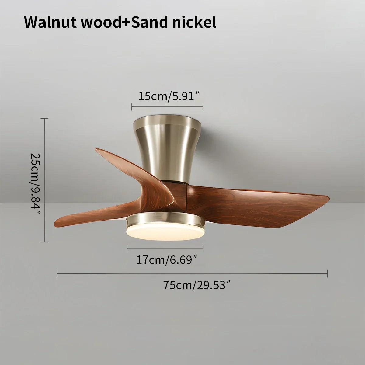 Nordic LED Ceiling Fan with Light for Living Room | Desfino