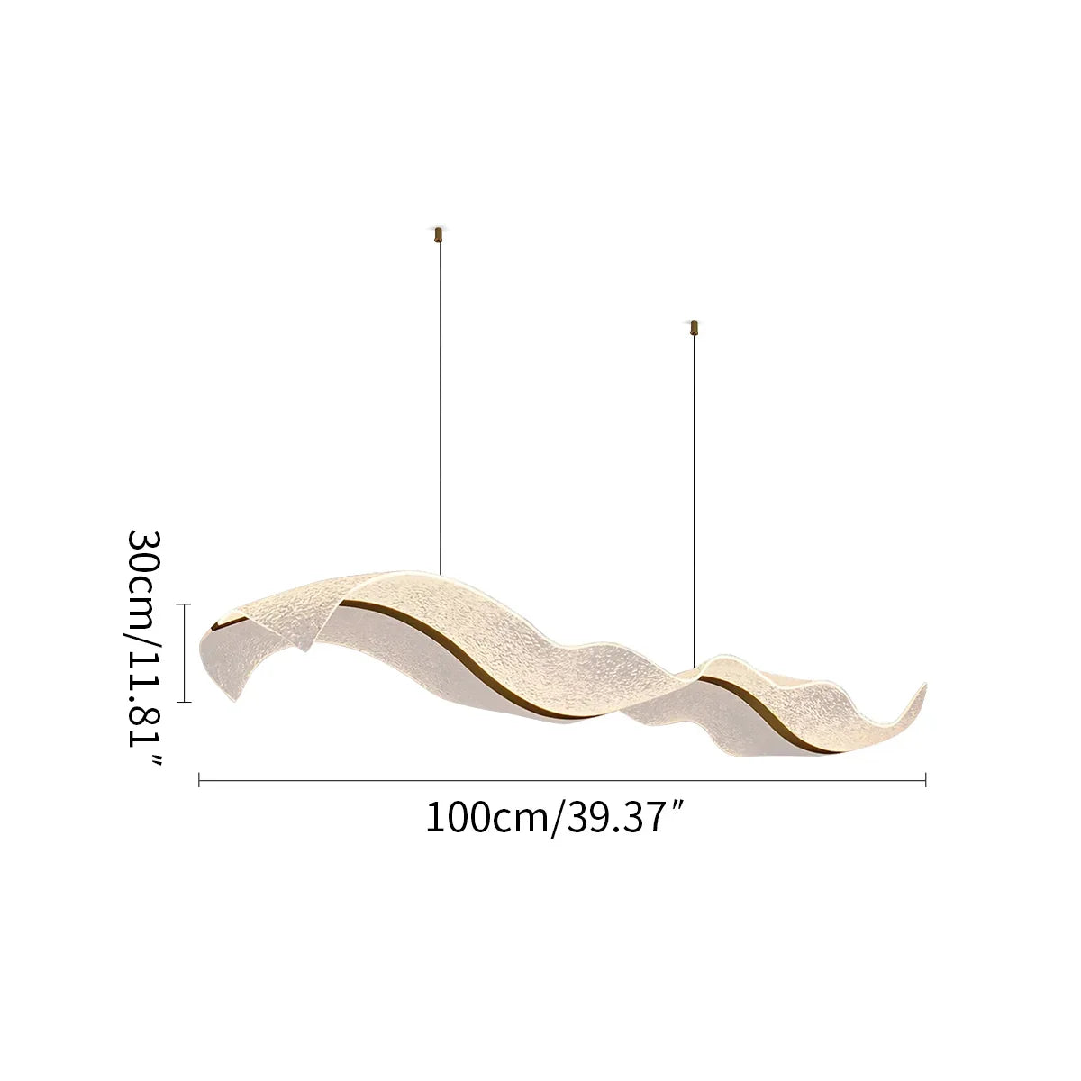 Modern LED Wave Acrylic Chandelier | Desfino