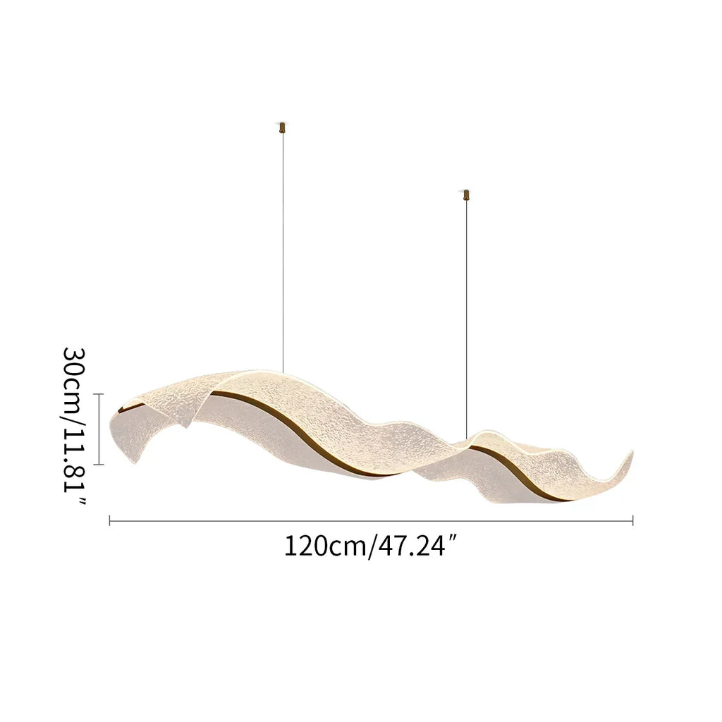 Modern LED Wave Acrylic Chandelier | Desfino