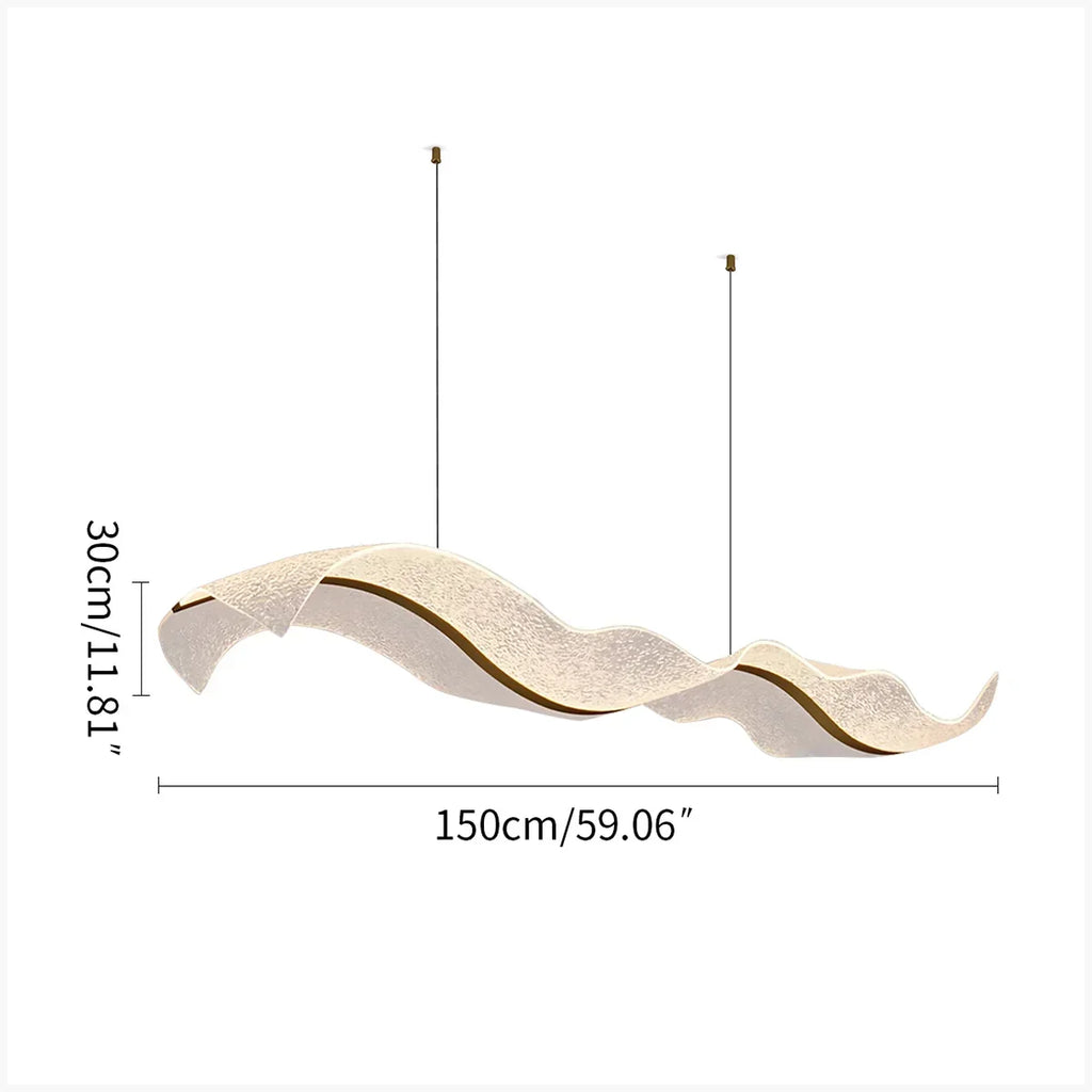 Modern LED Wave Acrylic Chandelier | Desfino
