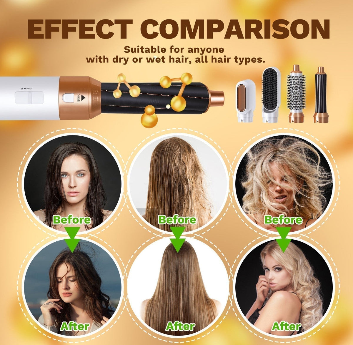 Lunera 5-in-1 Hair Styler — Coanda Auto Curler, Dryer & Flat Brush | Desfino