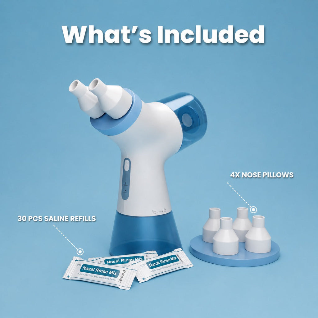Nettoyeur nasal à double action — Rinçage salin et aspiration douce | Desfino