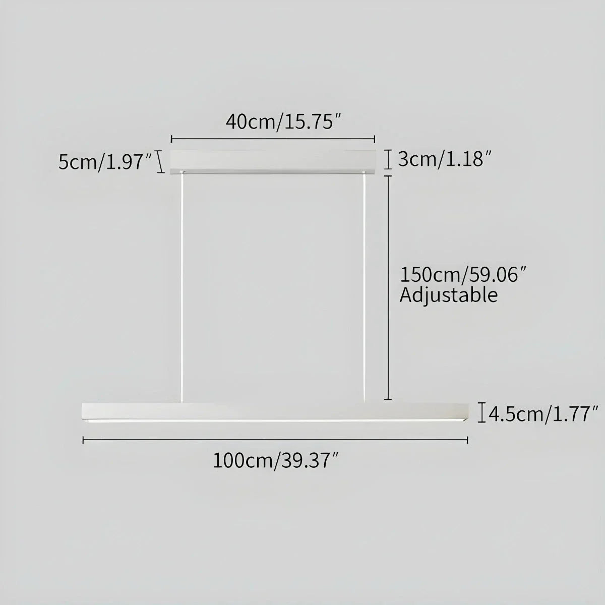 Modern Linear Pendant Light  for Kitchen Island | Desfino
