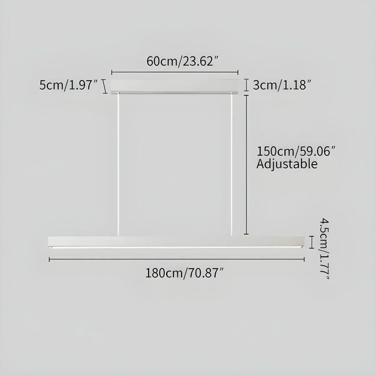 Modern Linear Pendant Light  for Kitchen Island | Desfino
