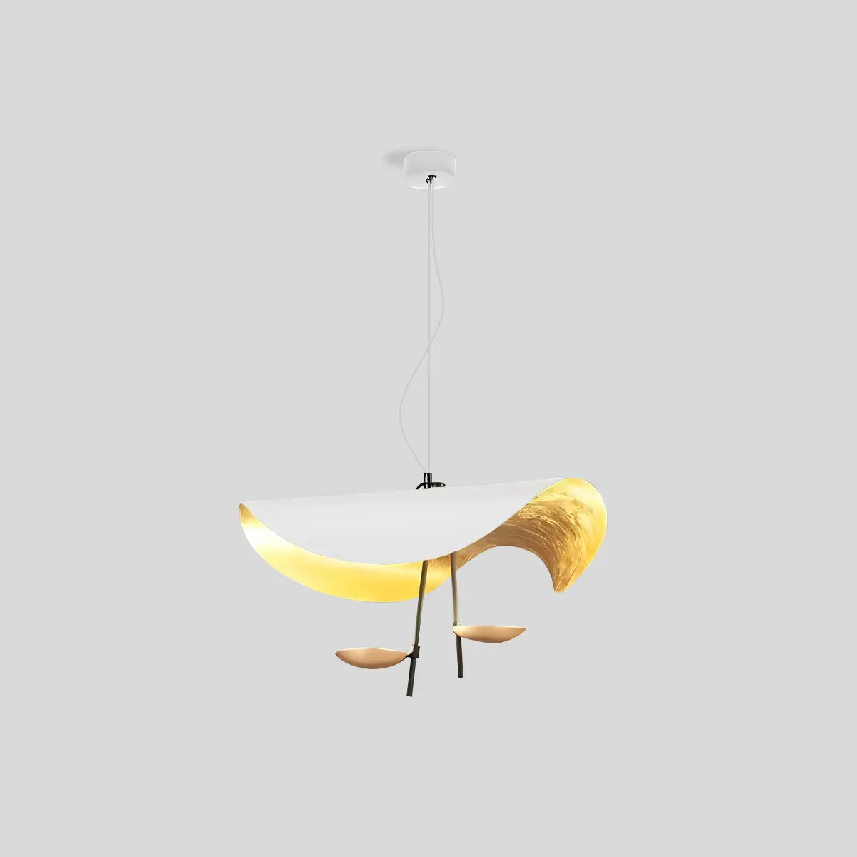 Modern Sculptural Leaf Pendant Light | Desfino