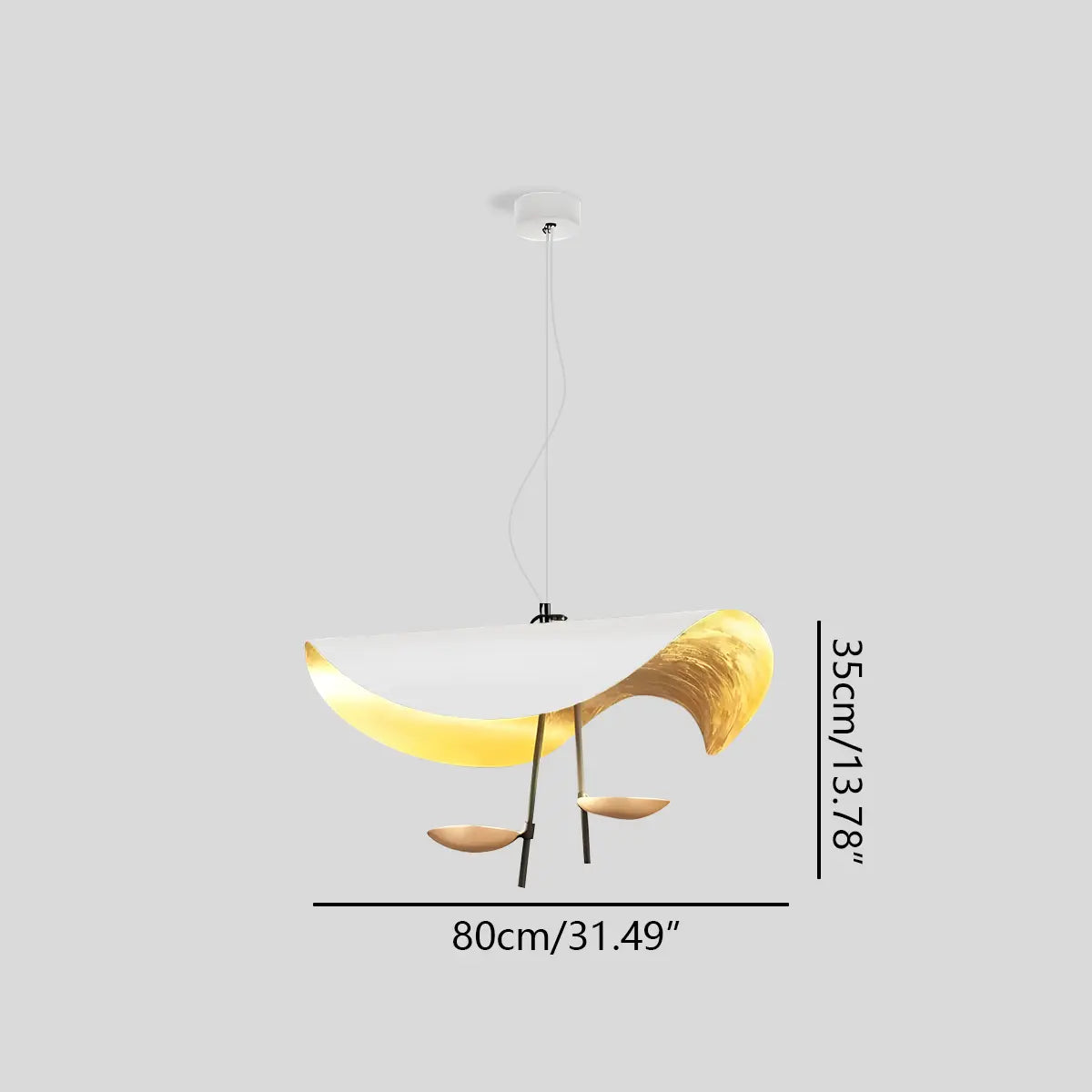 Modern Sculptural Leaf Pendant Light | Desfino