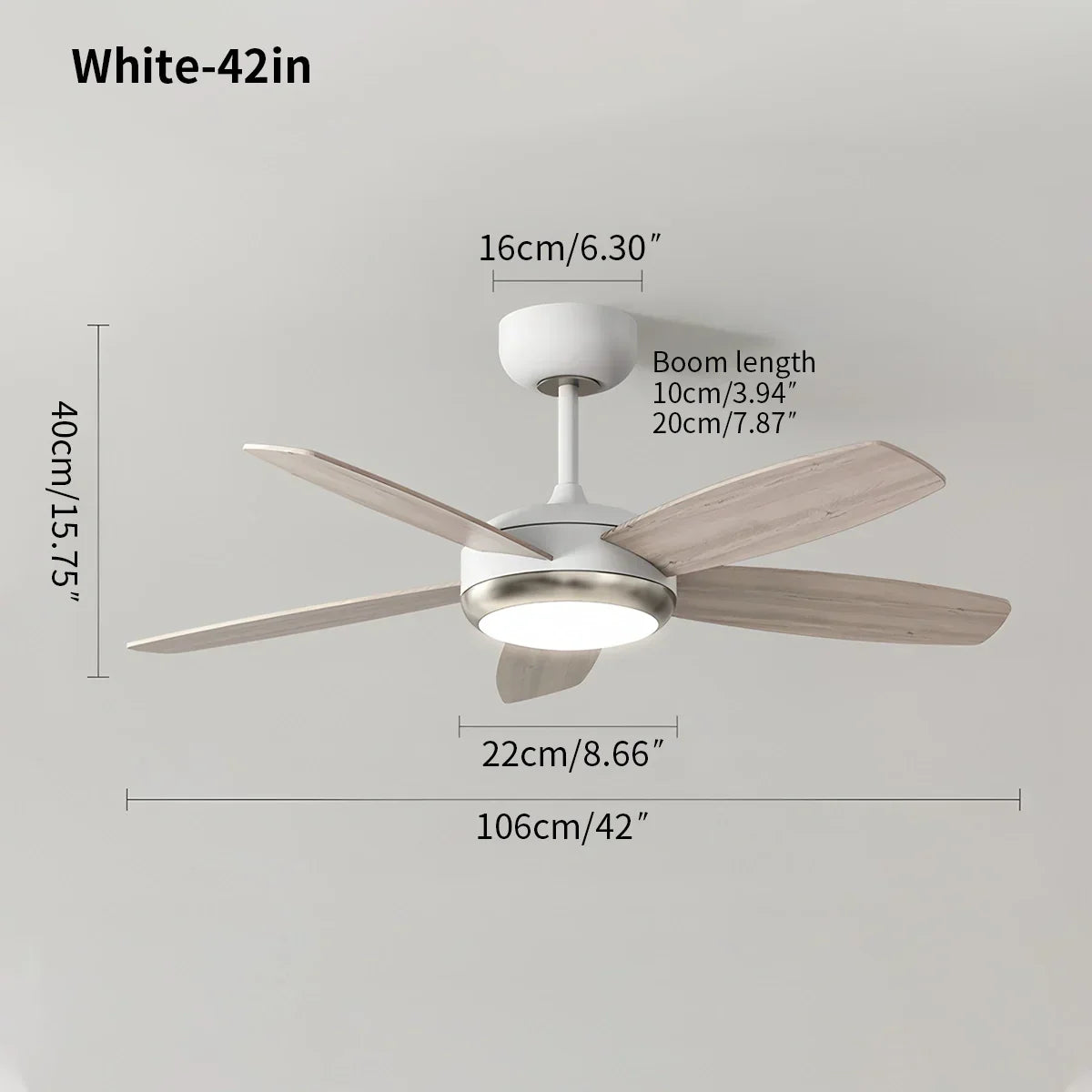 Retro American Style 5-blade Ceiling Fan Light | Desfino