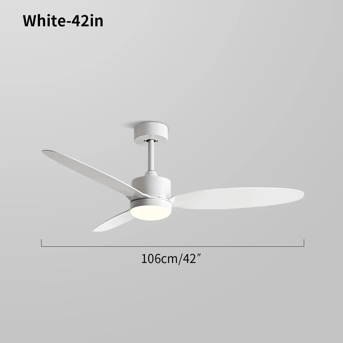 Deckenventilator mit 3 Flügeln und Licht fürs Schlafzimmer | Desfino