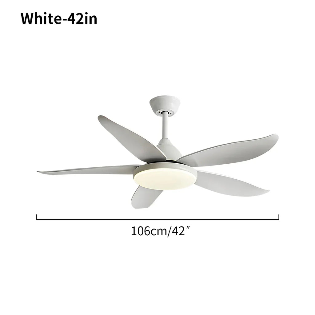 Moderner Deckenventilator mit 5 Flügeln und Lampe | Desfino