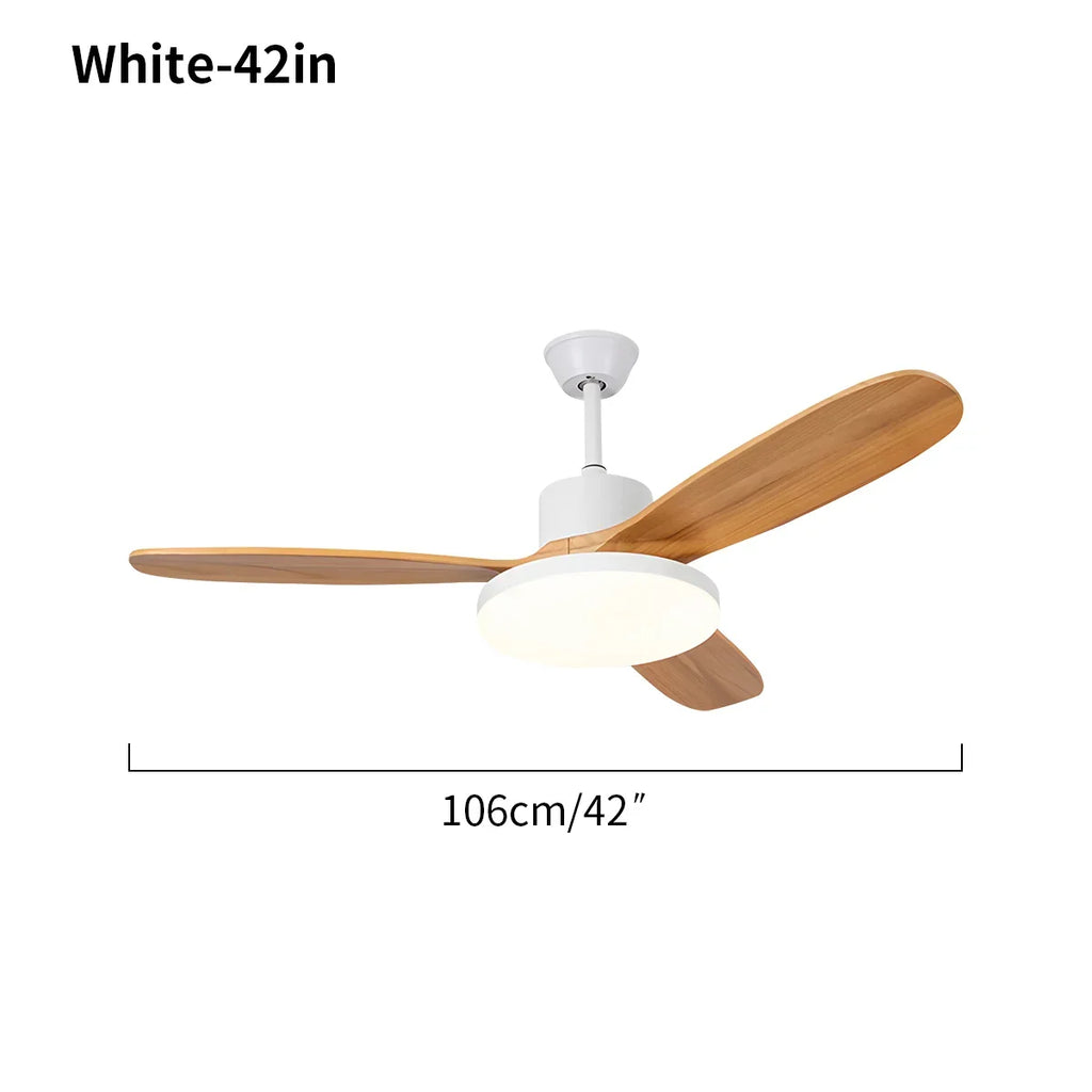 3 Wood Blade Ceiling Fan with Light | Desfino