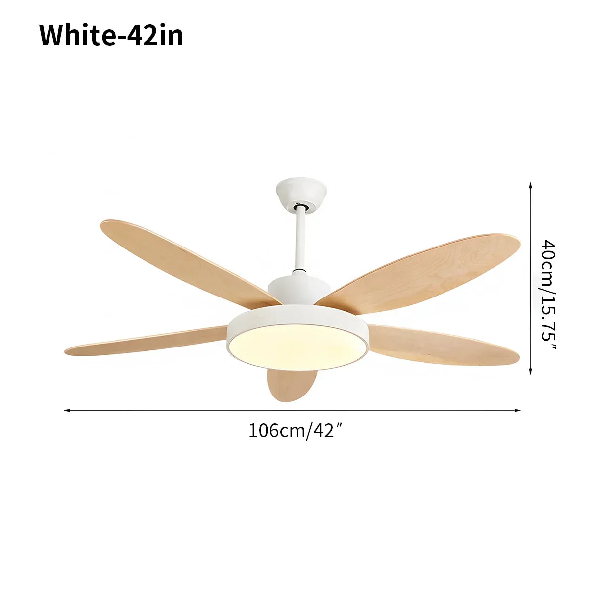 Moderner Deckenventilator mit 5 Flügeln und Lampe fürs Wohnzimmer | Desfino