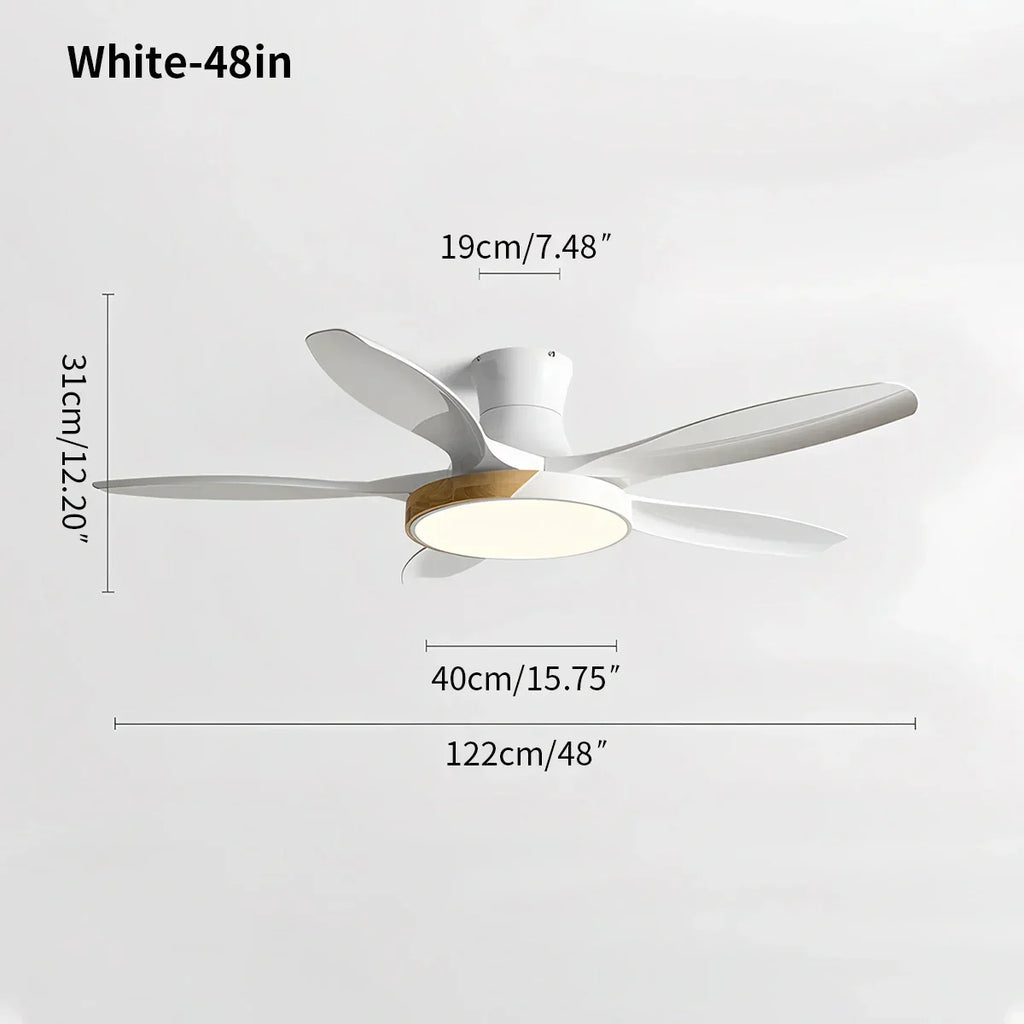 Nordic 5-Blade LED Ceiling Fan Light | Desfino