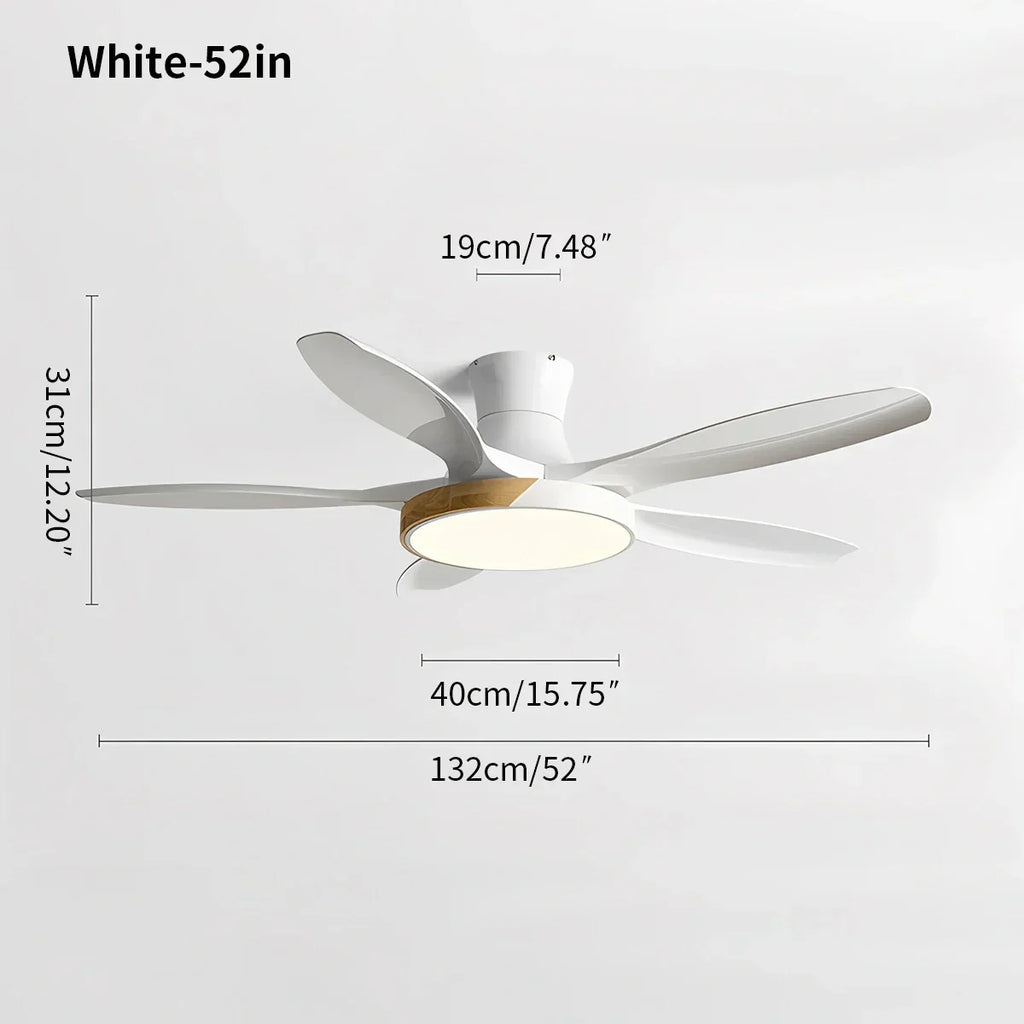 Nordic 5-Blade LED Ceiling Fan Light | Desfino