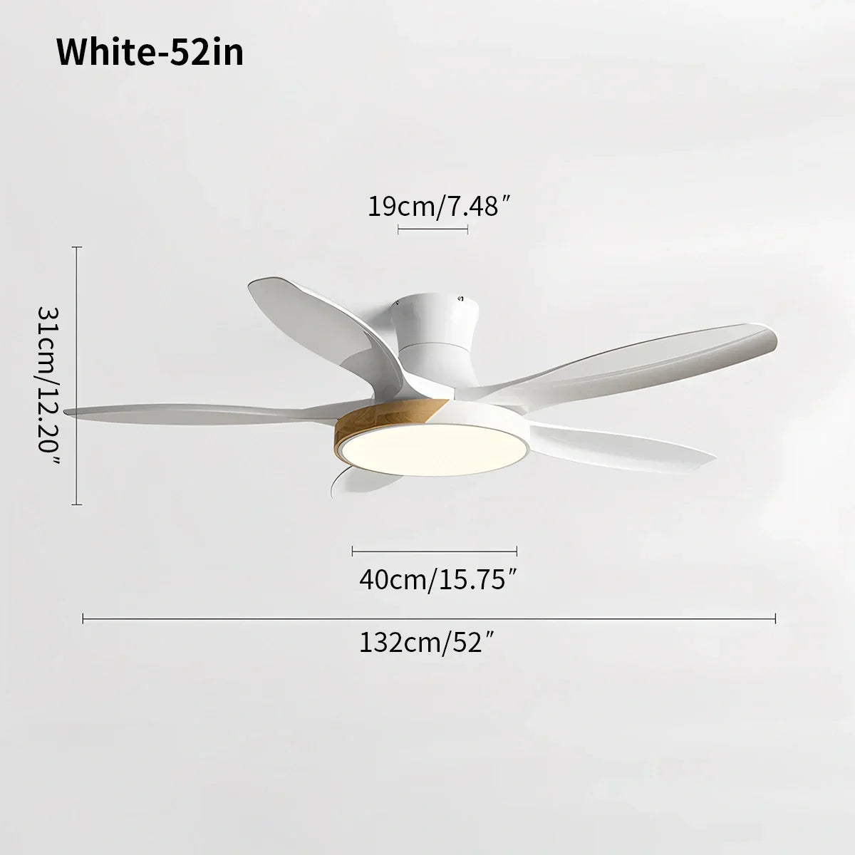 Nordic 5-Blade LED Ceiling Fan Light | Desfino