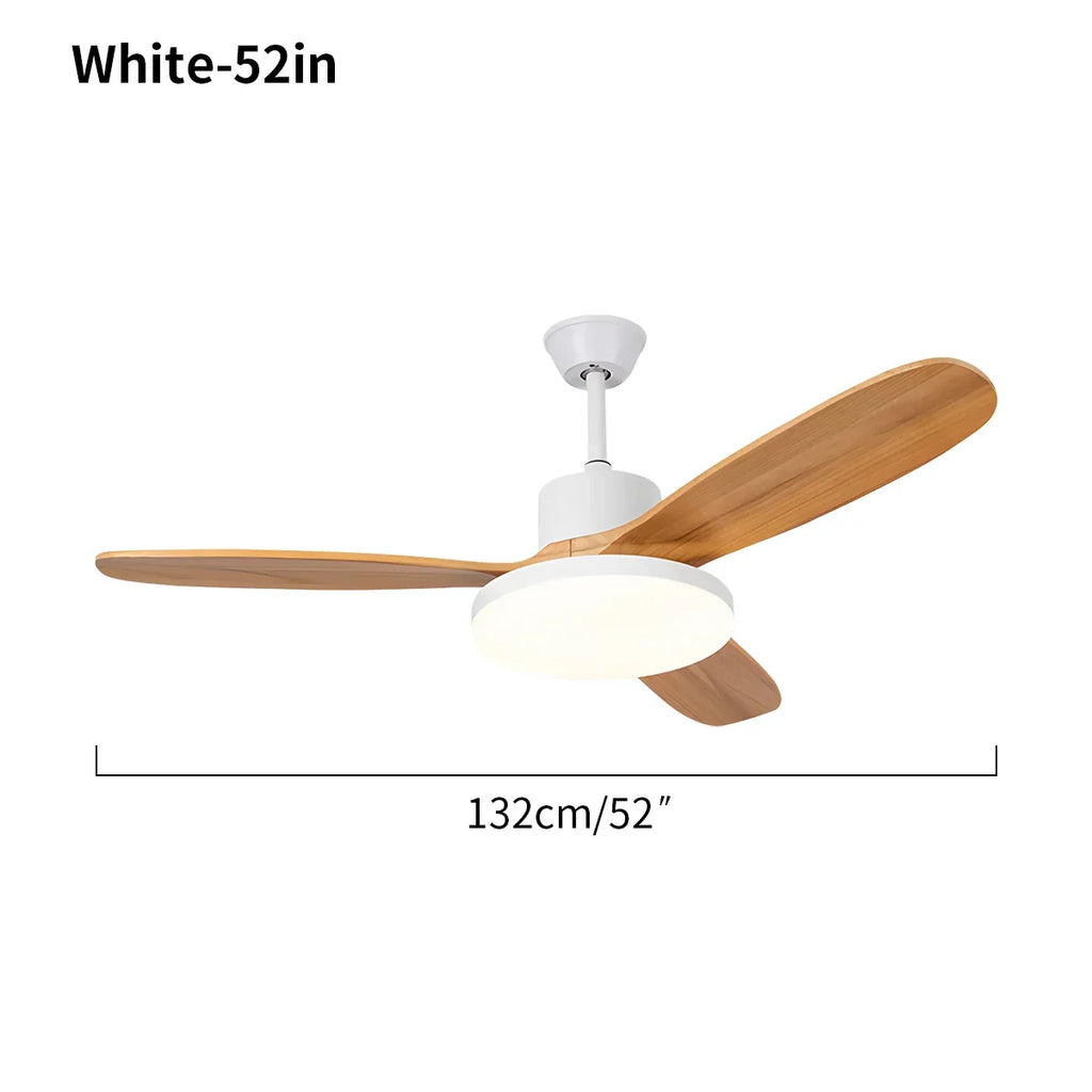 3 Wood Blade Ceiling Fan with Light | Desfino