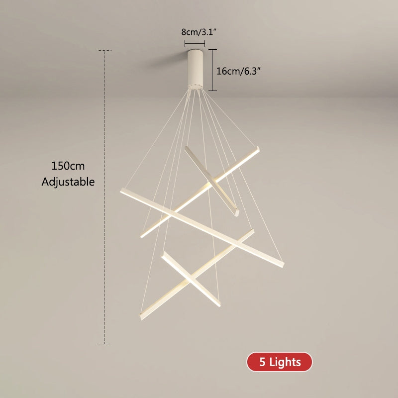 Custom Multi Light Sticks LED Chandelier | Desfino