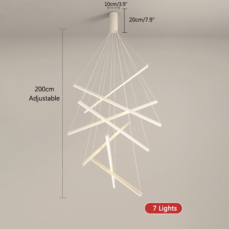 Custom Multi Light Sticks LED Chandelier | Desfino