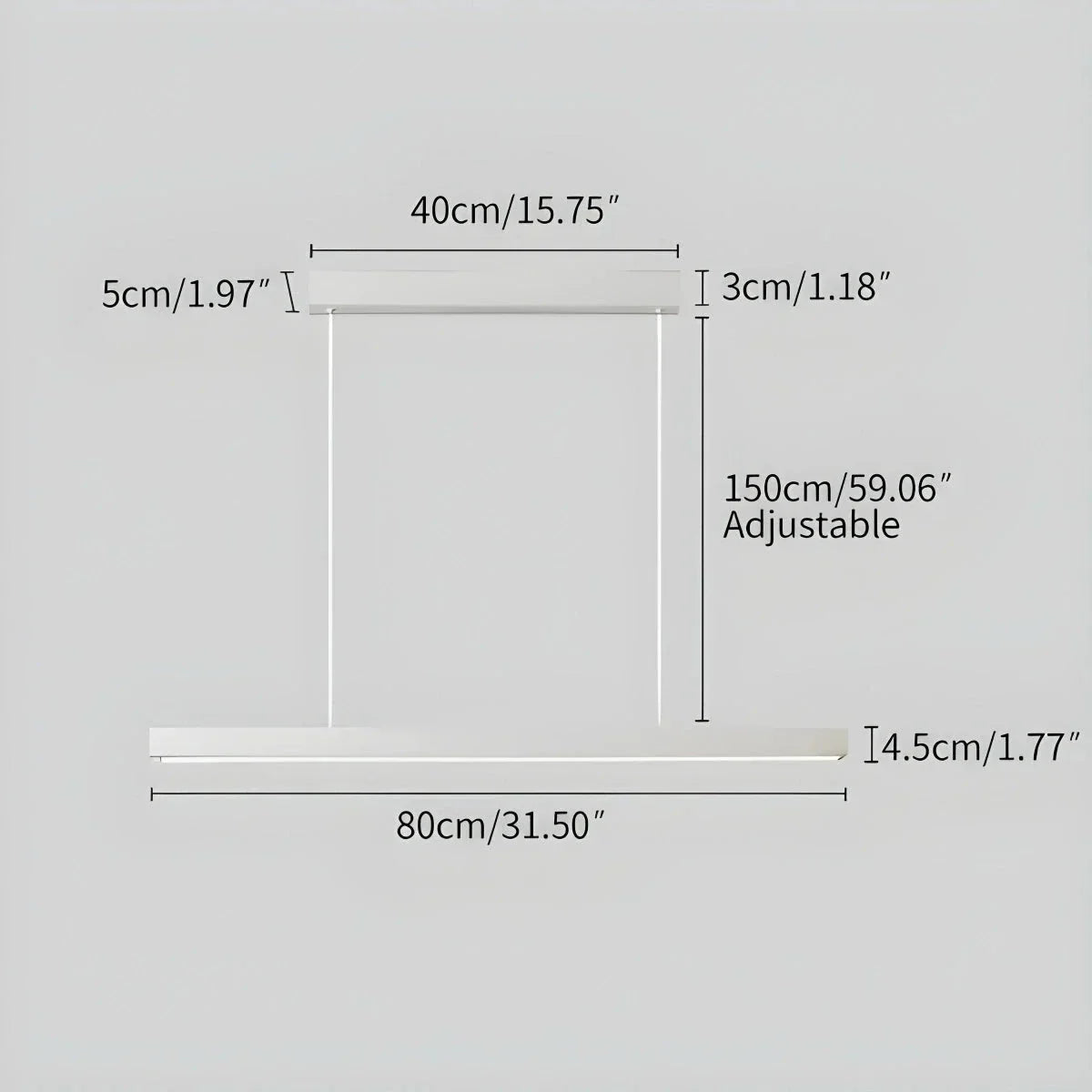 Modern Linear Pendant Light  for Kitchen Island | Desfino