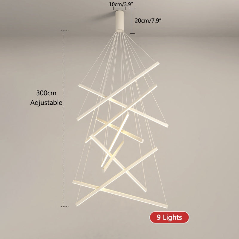 Custom Multi Light Sticks LED Chandelier | Desfino