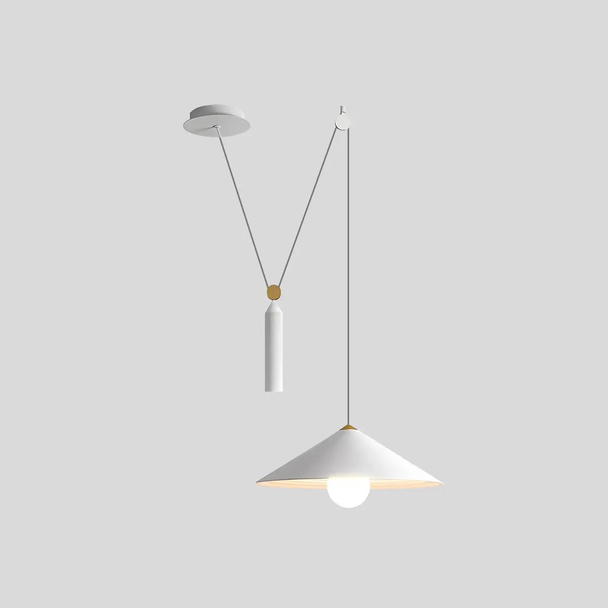 Cone Counterweight Pulley Swag Pendant Lamp | Desfino