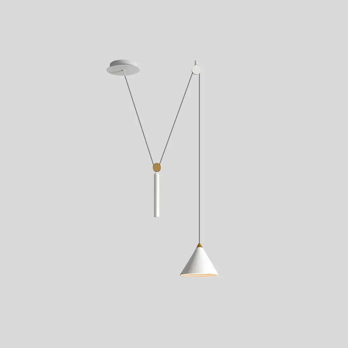 Cone Counterweight Pulley Swag Pendant Lamp | Desfino