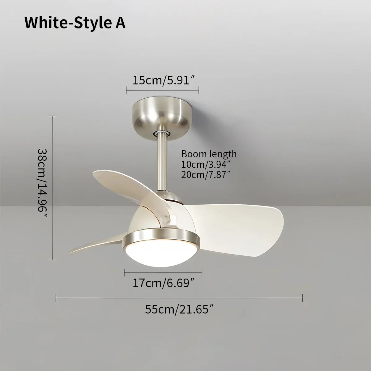 Einfacher Deckenventilator mit Licht für das Kinderzimmer | Desfino