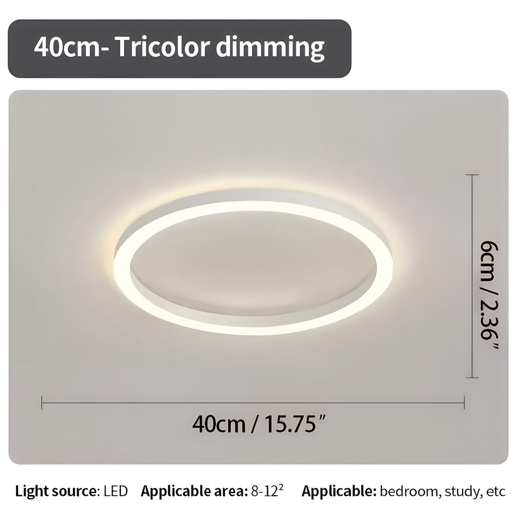 Nordic Circular LED Ceiling Lamp for Bedroom | Desfino