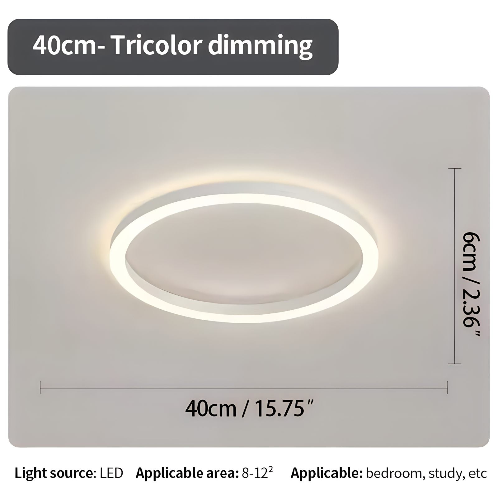 Nordic Circular LED Ceiling Lamp for Bedroom | Desfino