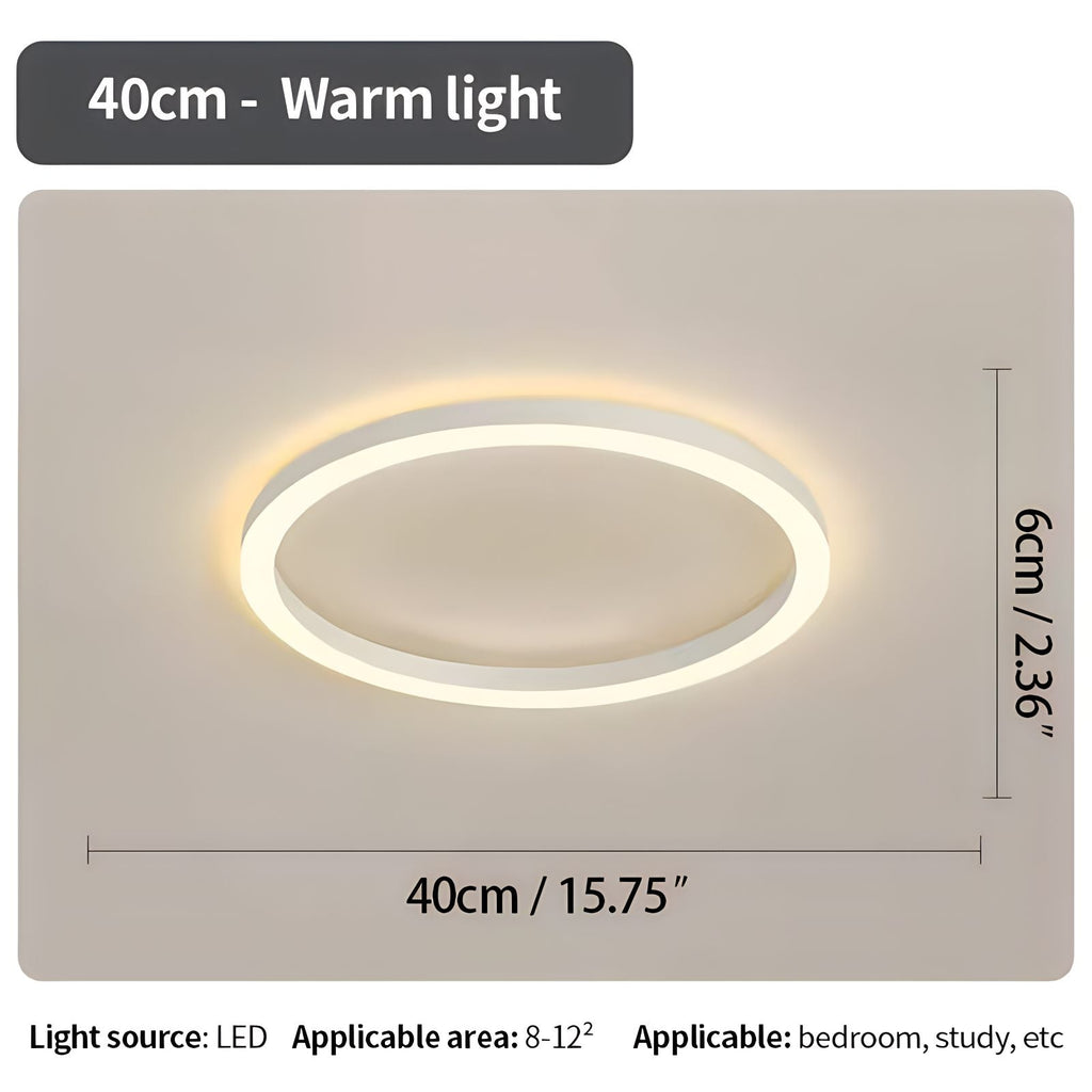 Nordic Circular LED Ceiling Lamp for Bedroom | Desfino