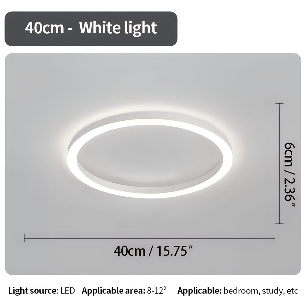 Nordic Circular LED Ceiling Lamp for Bedroom | Desfino