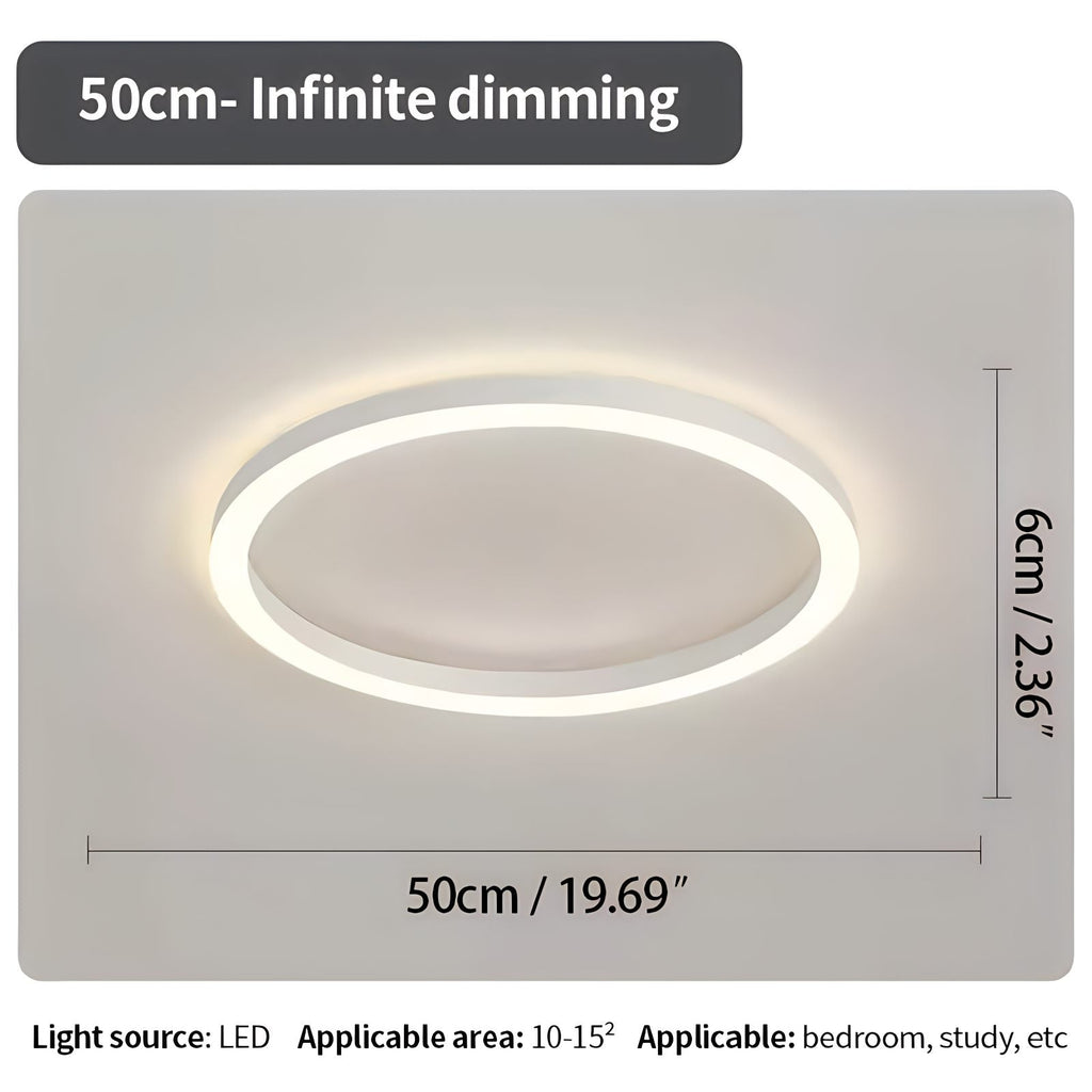 Nordic Circular LED Ceiling Lamp for Bedroom | Desfino
