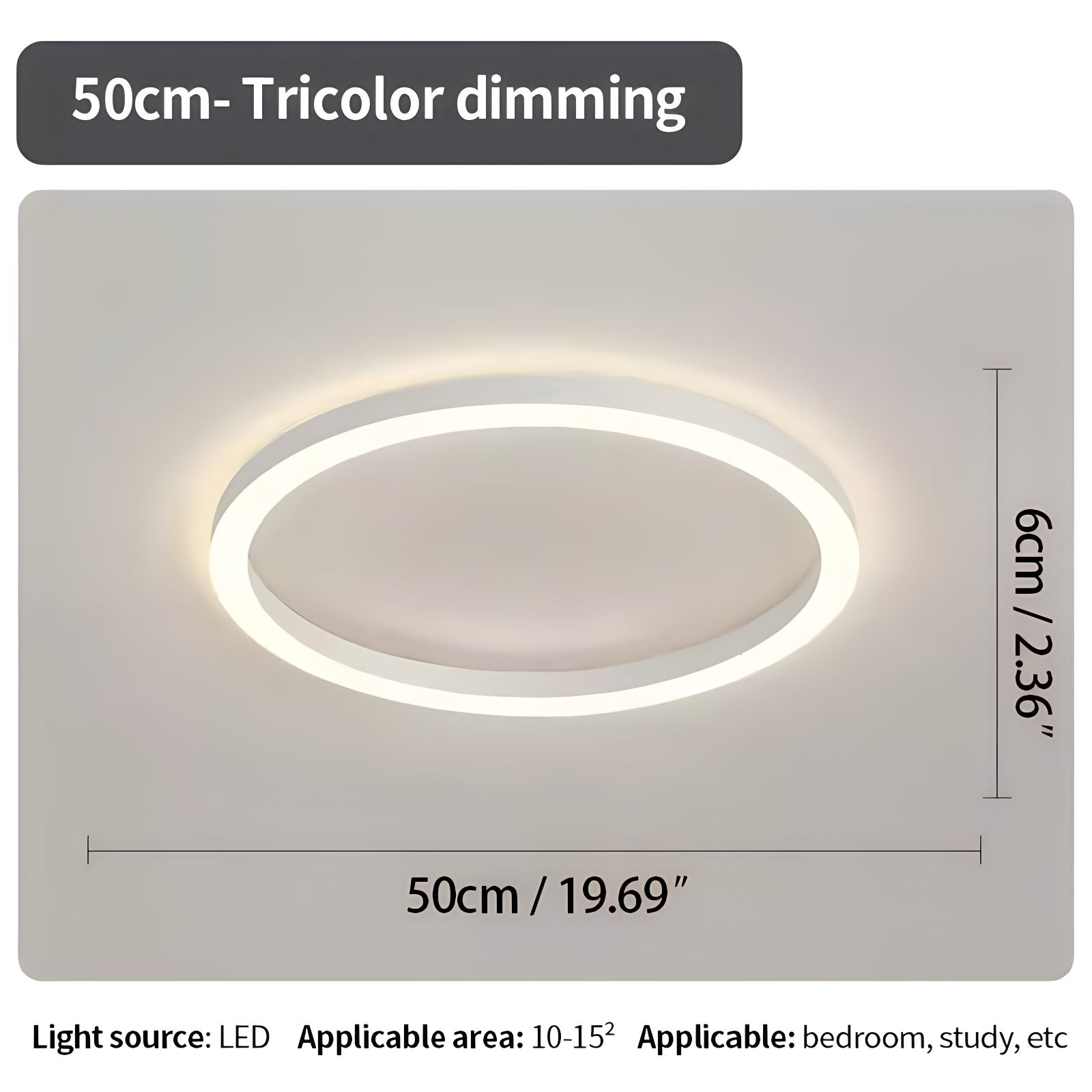 Nordic Circular LED Ceiling Lamp for Bedroom | Desfino