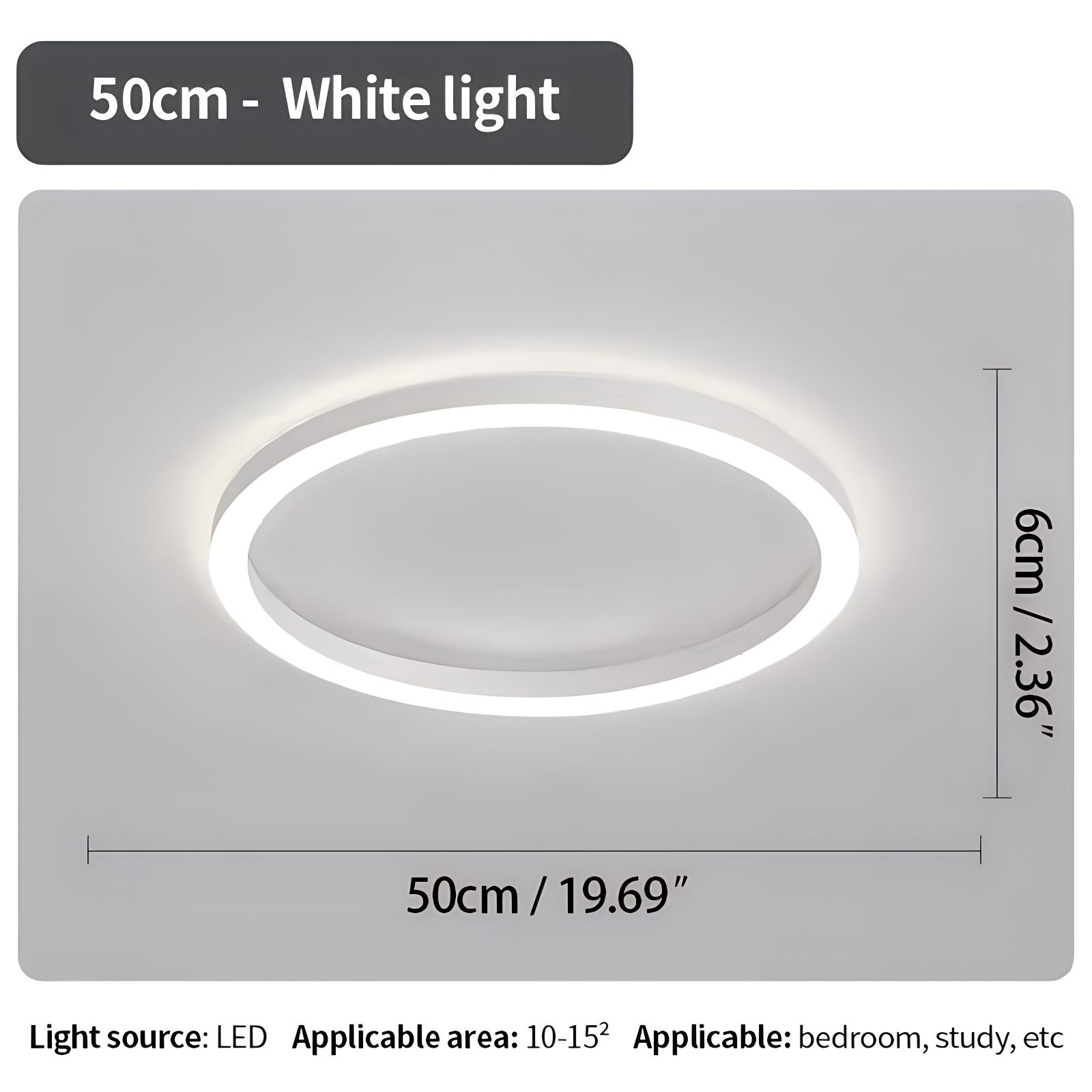 Nordic Circular LED Ceiling Lamp for Bedroom | Desfino